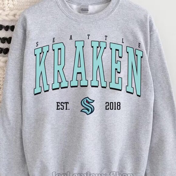 Seattle Kraken 2018 Sweater Kraken Ice Hockey Sweatshirt Seattle Kraken Shirt - Picture 1 of 3